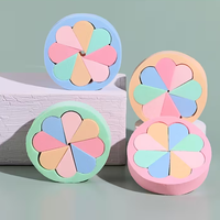 Éponge de maquillage en latex NR en vrac, en forme de cœur coloré, douce et réutilisable pour femmes, pour le maquillage du visage, avec étiquetage
