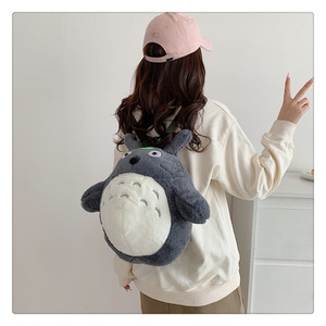 Sac à dos en peluche <span class=keywords><strong>Totoro</strong></span> pour filles, sac à bandoulière mignon Kuromi, cadeau parent-enfant - Product Image 1