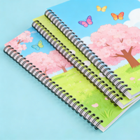 Carnets à spirale en gros pour l'école et le bureau, 1 matière, lignage collège, format A4, 80 feuilles, assortiment de designs, cahiers scolaires
