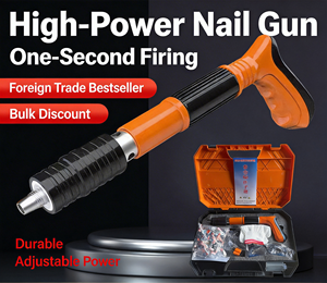 Pistolet à clous manuel orange mini, 5 vitesses réglables, avec <span class=keywords><strong>kit</strong></span> d'accessoires de 200 clous ronds pour la menuiserie, l'artisanat et la décoration - Product Image 5