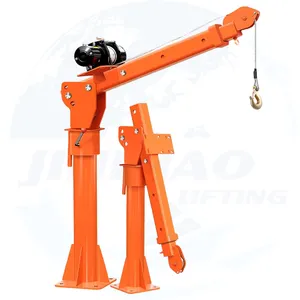 Truck Mounted Lift Hoist Mini Small Micro Crane 300kg 500kg 12V Small Crane Full Set Mobile Jib Crane