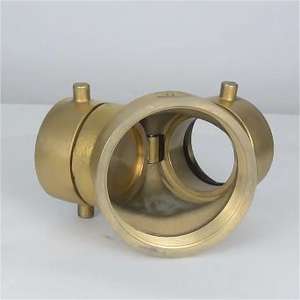 Raccords Siamese de haute qualité avec Clapper 4" X 2 1/2" X 2 1/2" Str. Corps de sonnette à bras articulé en laiton, homologué UL/FM - Product Image 4