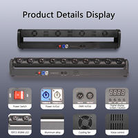10-Eyes 40W RGBW LED Wall Washer Beam Barre lumineuse mobile avec mouvement horizontal Effet de chasse pour DJ Party Concert Show Stage
