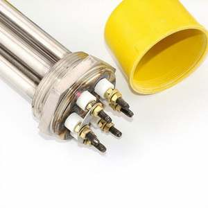 Calentador de inmersión tubular industrial de 12KW 15KW con brida para aceite residual - Product Image 6