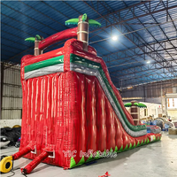 Toboggan aquatique gonflable, château gonflable géant avec piscine pour la location événementielle, personnalisable/OEM
