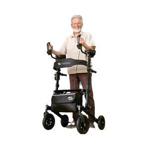 Helavo全地形屋外フラットフリーソリッドラバータイヤローラー背の高いスタンディングウォーカー & ローラーシニアシート付き - Product Image 1