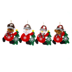 Nuevos adornos navideños de tela transfronterizos, decoraciones para árboles de Navidad, adornos de muñecos de peluche para abrazar árboles - Product Image 5