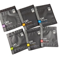 Sac en mylar noir mat étanche en plastique imprimé personnalisé sac d'emballage pour écouteurs câble USB zip-lock accessoires de téléphone