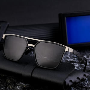 Lunettes de soleil carrées pour hommes My-8038, monture en plastique noir et métal, verres TAC UV400, protection solaire classe 2, lunettes de conduite - Product Image 3