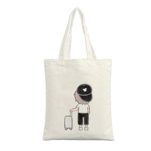 Women's Fashion <b>Canvas</b> Tote Bag with Zipper Closure Large Capacity Customizable Printed Design & Custom Logo - Product Image 4