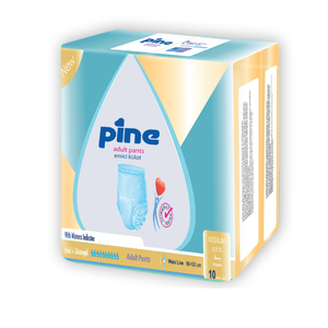 Pañales Desechables Tipo Calzón para Adultos Pine, Talla Mediana, 10 Unidades, Ropa Interior para Incontinencia, Alta Absorbencia, Suaves, Cuidado Diurno y Nocturno, Paquete de 8 Unidades - Product Image 1