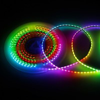 Tira de Luces LED COB Digitales Direccionables Individualmente, DC5V FCOB 5mm XGB1338 (WS2812B) RGB IC, 160 Píxeles/m, Color de Ensueño