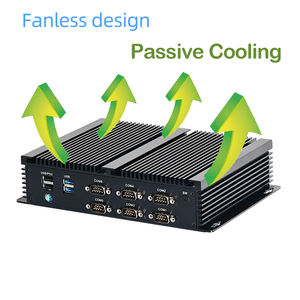 Industriale sin ventilador <span class=keywords><strong>PC</strong></span> soporte 6*6 * RS232 RS485 2 * Gigabit Ethernet DDR4 M.2 SSD PS/2 HD SIM 4G de grado Industrial Minipc - Product Image 5