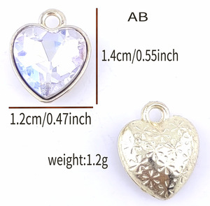 Liebesherz-Kristall-Strass-Anhänger-Halskette für Frauen, Heilende Romantische Accessoires für Hüte, Kleidung, Taschen & Schuhe - Product Image 4