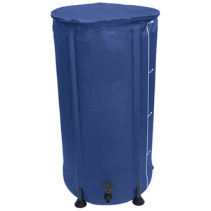 Système complet de récupération d'eau de pluie 200L, réservoir pliable avec filtre et valve de trop-plein - Product Image 1