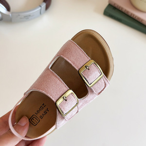 Sandalias Casuales Color Caramelo, Modelo Verano 2026, para Niñas Pequeñas, Suela de TPR, Suela Blanda, Doble Velcro, Zapatos de Moda para Bebés - Product Image 4