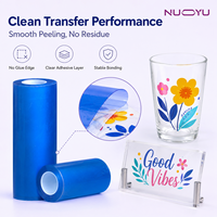 Kit de rouleaux de film PET AB UV DTF transparent pour transfert thermique, autocollant 30cm/60cm x 100m haute température pour application multi-surfaces