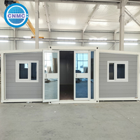 Cabane Modulaire Préfabriquée Portable de 40 pieds à Prix Abordable avec Terrasse pour Jardin, Bungalow, Bar ou Bureau