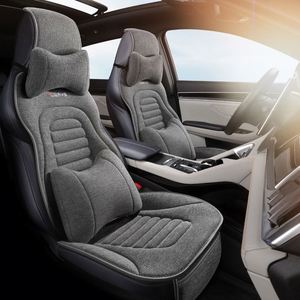 Universal Breathable Linen Car <b>Seat</b> Cushion Four Seasons Full Surround Cool Feeling Five <b>Seats</b> <b>Cover</b> <b>for</b> Cross-Border Foreign - Product Image 3