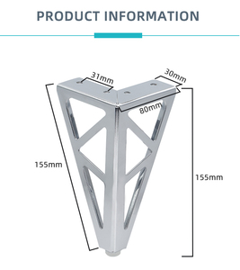 Fabrieksdriehoekige vorktafelondersteuning verchroomd zwaar metaal kast bank hardware meubilair benodigdheden buiten woonkamer - Product Image 5