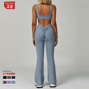 Body de Cintura Alta para Mujer Zechuang, Color Sólido, Ajuste Ceñido, Ropa de Yoga, Deportes, Fitness, Running al Aire Libre CLT8260 - Product Image 2