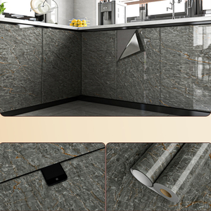Pegatinas Geométricas Modernas Autoadhesivas de PVC Impermeables e Ignífugas para Cocina, Sala de Estar y Paredes del Hogar 2025 - Product Image 2