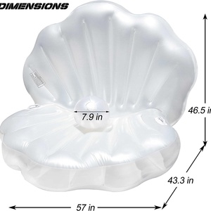 Fauteuil gonflable flottant personnalisé et confortable en forme de coquille de perle pour sports nautiques, idéal pour enfants et adultes, à utiliser dans la piscine - Product Image 5