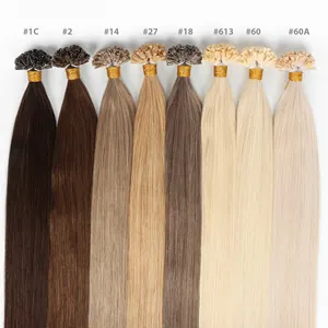 Factory Wholesale Italian Keratin Hair Extensions Tips Double Drawn Cuticle Aligned Raw Russian Human Virgin K Tip Pre Bonded