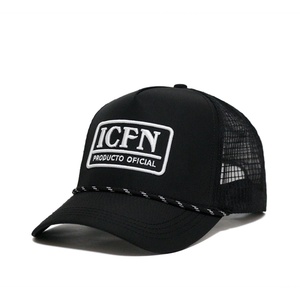 Casquette de baseball 5 panneaux avec logo personnalisé brodé en 3D et filet en corde - Product Image 2
