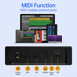 TERENCE X88C Piano <span class=keywords><strong>MIDI</strong></span> à 88 touches lestées pleine taille avec son dynamique pour les performances sur scène - Product Image 4