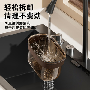 Panier de rangement à ventouse pour épices de cuisine, ail, gingembre, à suspendre au mur, sans perçage, drainable et ventilé - Product Image 4