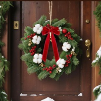 Grand nœud en ruban de velours fait main avec attache torsadée, 100 % polyester, filé, haute ténacité, 3,5 pouces, pour emballage cadeau et sapin de Noël