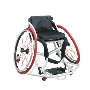 Carrozzina da basket per sedia a rotelle sportiva e per il tempo libero con struttura in alluminio poggiapiedi fisso e ruota solida - Product Image 3