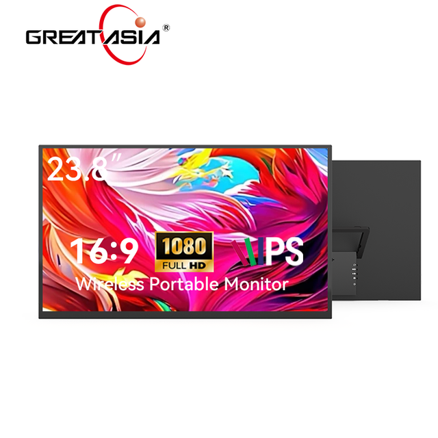 23.8 Inch FHD IPS Gaming Car Monitor Type C USB PD18W Charge Dual Speakers for Laptop PC Phone Travel Office Portable Monitor
