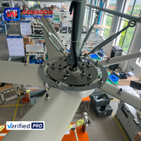 Ventilateur de plafond industriel HVLS 16ft 24ft pour entrepôt, gymnase, mosquée, ventilation, moteur PMSM, faible bruit, fabriqué en Chine
