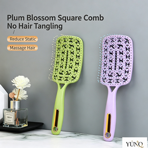 Hollowed-out Massaging Comb Macaron <b>Smoothing</b> Comb Dry and Wet Dual-purpose Hair <b>Brush</b> - Product Image 6