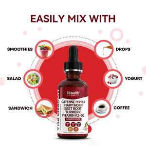 Suplementos de Marca Privada OEM, Gotas Líquidas de Pimienta de Cayena Orgánica, Suplemento Vegano que Apoya el Metabolismo Inmunológico y la Salud Digestiva - Product Image 4