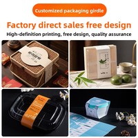 Boîtes d'emballage écologiques personnalisées en papier couché durable avec bande adhésive, étiquettes enveloppantes pour cadeaux, aliments pour animaux, collations et sandwichs