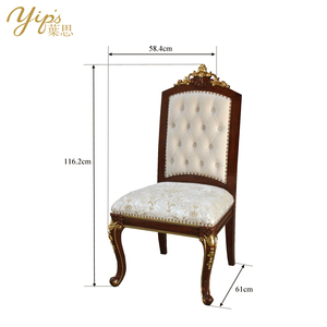 Yips LD-2004-1863 European Series Solidwood Classical Side <strong>Chair</strong> for <strong>Dining</strong> Hand <strong>Painted</strong> Veneer Pattern Carving Detail - Product Image 3