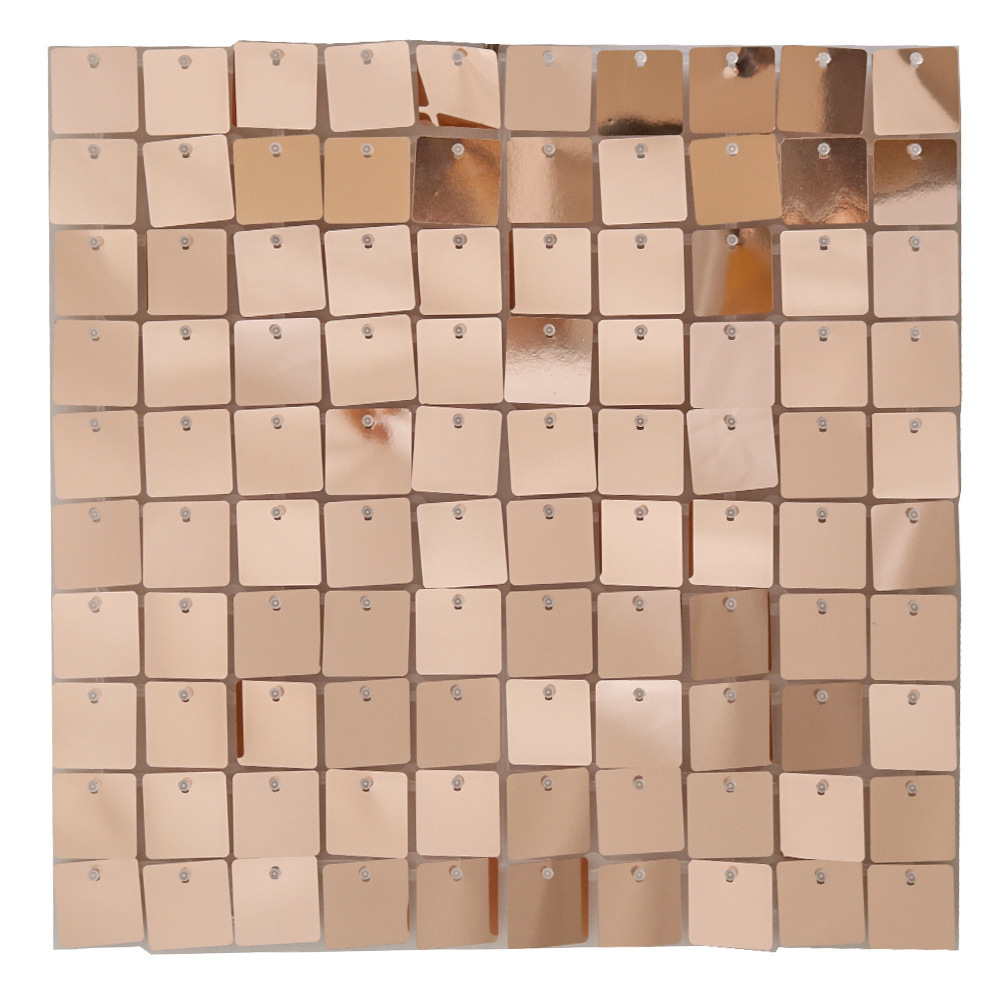 Plaque de base carrée transparente or rose clair-7008-3030 cm