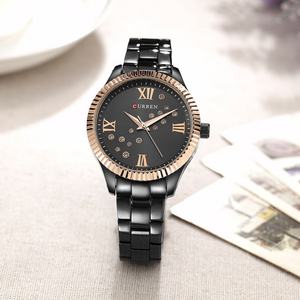 Montre à quartz en acier inoxydable personnalisée avec logo d'entreprise, cadran en verre, sport, mode, pointeur, tendance, étanche, chiffres romains pour femmes - Product Image 2