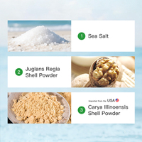 Exfoliante, Pulidor, Limpiador Profundo, Nutritivo, Suavizante, Tratamiento Corporal, Piel Suave y Radiante, Exfoliante de Sal Marina con Aceite de Coco