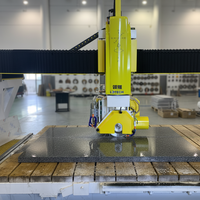 Nouvelle scie à pont pour pierre à 5 axes entièrement automatique à double ventouse, 18,5 kW, contrôlée par PLC, avec servomoteur japonais, pour marbre