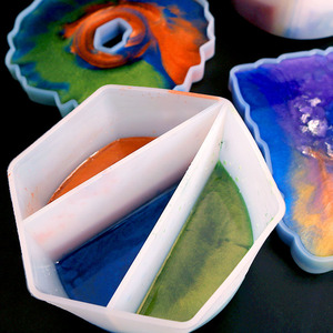 Ранняя подставка «сделай сам», 2/3/4/5 смешивания цветов, Раздельный смешивающий материал, кружка для наполнения силиконовой краской, Раздельный пучок, акриловая краска, кружка для розлива - Product Image 3