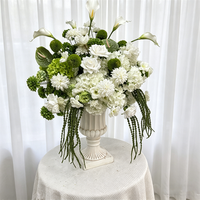 C-266 Centre de table de mariage en amarante verte artificielle et lys toucher réel, boule de fleurs artificielles suspendue de 60 cm pour événements