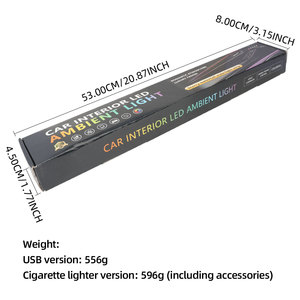 Luz Ambiental Interior para Auto Universal de 12V RGB, Control por Aplicación, Sincronización con Música, Tira LED, Kit de Decoración de Iluminación Ambiental - Product Image 6
