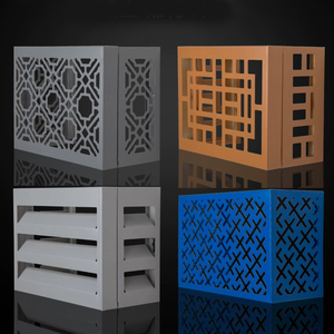 Couvercle de <span class=keywords><strong>climatisation</strong></span> en alliage d'aluminium avec grille perforée sculptée et évidée pour la ventilation Installation murale - Product Image 3