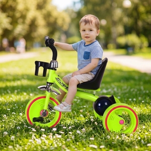 Nouveau modèle d'exportation du fabricant : Voiture pour enfants <span class=keywords><strong>avec</strong></span> roues lumineuses, musique, lumières, poussoir à pédales et vélo - Product Image 5