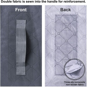 <span class=keywords><strong>NFS</strong></span> Sac de rangement sous le lit Grande boîte de rangement plate pliable en tissu pour vêtements Organisateur de couette pour garde-robe de voyage - Product Image 4