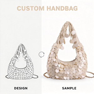Custom Layered Shell Beaded Party Design Glamorous <b>Sparkly</b> Party <b>Mini</b> Hobo Prom Bag Glam Night Out Wedding Essential Purse - Product Image 2